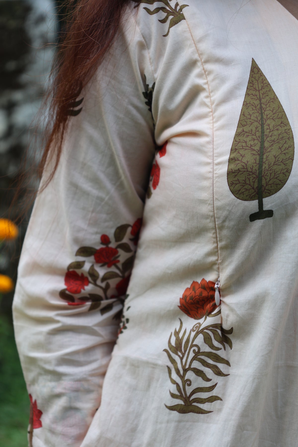 Floral Garden Cotton Maternity Dress